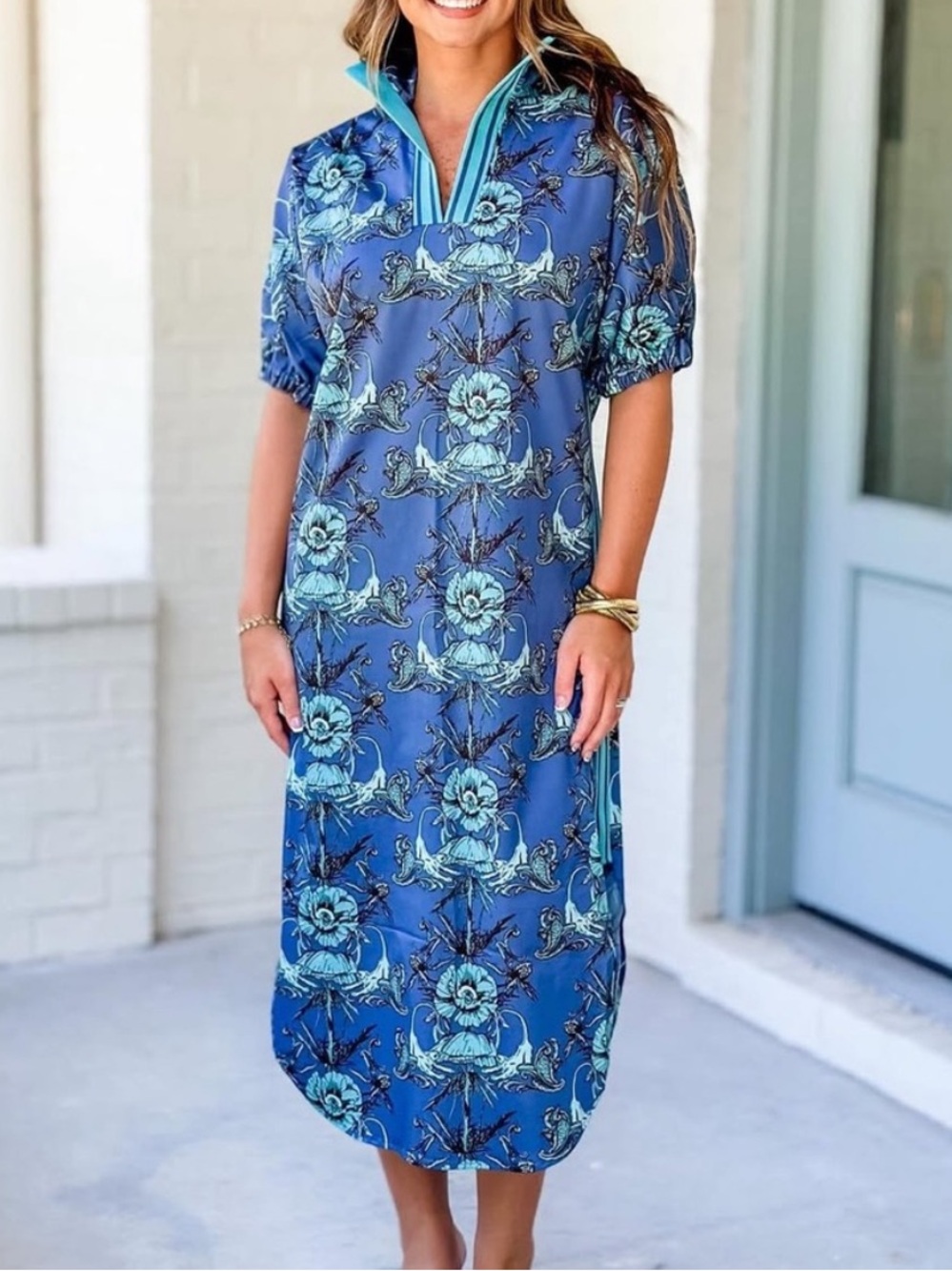 Emily McCarthy Poppy “Lioness” Caftan Dress XL
